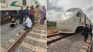 Fuel Finish: Nigerian passenger cries out as train stops in the middle of nowhere to refuel