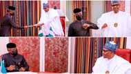 BREAKING: President Buhari in important closed-door meeting with Osinbajo