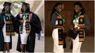 Pretty twins bag degrees from university on same day, graduation photos surfaced online