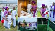 Nigerian woman mourns as estranged hubby dies same day they reconciled on his sick bed, funeral photos emerge