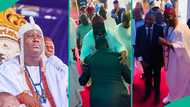 Ooni of Ife's reaction after meeting his longtime friend trends: "He wanted to hug but he can't"