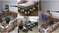 “Looks Like a Grave”: Creative Man Makes His Bed Frame With Only Bricks, Photos Cause Mixed Reactions