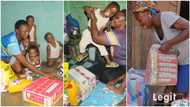 Legit celebrates Christmas with poor families, gives them packs of foodstuff, mum of 10 thanks God