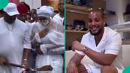 Alexx Ekubo: Lady posts clip of what actor’s wife did before pouring sand into husband’s grave