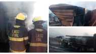 Breaking: Vehicles burnt as tragedy strikes again on Otedola bridge, LASG shares photos