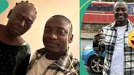 "Mum enjoy": Lovely photo as Nigerian man flies his mum to the UK, pampers her in style