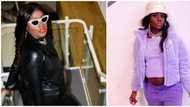 Stepping in Rihanna's shoes: Seyi Shay shows off baby bump in swaggy black ensemble