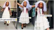 "I wanted to marry my dad": Girl wears wedding gown and demands to wed her father, funny video goes viral