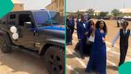 Video: Abuja school uses Jeep Wrangler and other cars for convoy at inter-house sports, many react