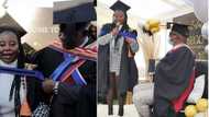 Photos show sweet moment father and daughter bag degrees on the same day, many react