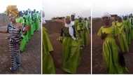 Positive reactions trail video of bride and asoebi ladies showing off their outfits: "They tried to have fun"