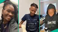 Nigerian woman brings son over to Serbia in Europe, video shows moment family welcomed him