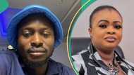 Actor Jigan reacts as Dayo Amusa rains curses on him, gives her career advice: “Better start skit”