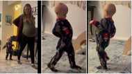 Heavily pregnant woman sees her 2-year-old son imitating how she walks, video of her reaction trends on TikTok