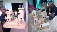 Boy designs two-storey buildings using carton in Lagos