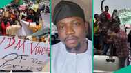 VeryDarkMan's arrest: Youths stage 'Free VDM' protest, reportedly block Abuja road, videos emerge