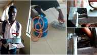Innovation at its best: Hope for Nigerians without electricity as man invents pressing iron that uses gas (photos)