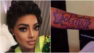 “It is well”: Actress Sotayo Gaga reacts as man tattoos her name on his arm to show appreciation, photo trends