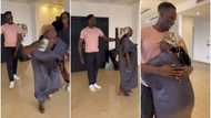 Beautiful moment: Mum runs like Usain Bolt, hugs son who flew into Nigeria to surprise her on 60th birthday