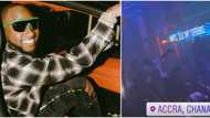Davido, 30BG team storm club in Ghana as he continues birthday celebration, singer seen buying street food