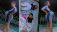 "I tap into this blessing": Woman gives birth to 2 babies at once, video of her twin pregnancy goes viral