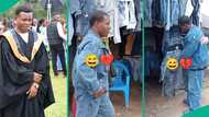 Engineering graduate now selling clothes by roadside after leaving school, video goes viral