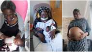 "God is faithful": Nigerian woman delivers triplets at age 54 after waiting for 21 years, shows kids in video