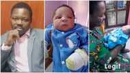 Nigerian man celebrates as he welcomes first child after 8 years of waiting, says "it's been traumatising"