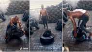 "Is it worth it?" Nigerian man in Dubai posts the tough work he engages in to earn a living, video causes stir