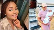 Regina Daniels finally arrives in Nigeria with newborn son, her proud mother gushes over grandson in photo