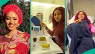 Regina Daniels enjoys VIP treatment on airpeace, shares plush video, observation: "I was honoured"