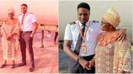 Nigerian pilot flies his mum for the 1st time, adorable mother-son photos go viral