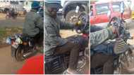 "Nigerians are creative": Akure man rebuilds his motorcycle, adds steering and hand gear, video goes viral