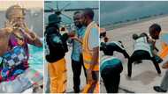 Portable causes frenzy as he heavily rains cash at airport, workers lose their cool, struggle to pick money