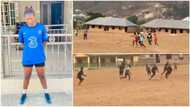 Sign her already: Reactions as 18-year-old Nigerian lady dribbles men on football pitch in viral video