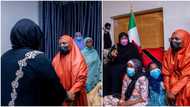 Photos emerge as Aisha Buhari pays condolence visit to Attahiru’s family