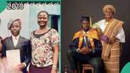 Adekunle Ajasin University graduate recreates amazing photo he took with his mother 14 years ago