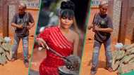 Pretty lady who fries yam by roadside dances after selling 100 tubers in less than 10 days