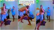"God bless your home": Sweet video of man with pot belly playing with wife inside bedroom stirs reactions