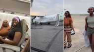 "No need for bus anymore": Lady finds cheap N6,500 interstate flight in Lagos, cruises in video