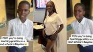"You too like yanga": Male student boldly approaches teacher in video, people react
