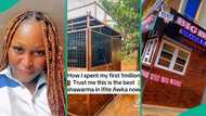 Nigerian lady opens shawarma spot with N1 million, video shows her portable businessplace