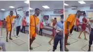 'Shey you dey whine me,' Man shouts at banker as he 'scatters' bank in video over deductions to his account