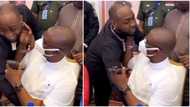 Eniola Badmus 20 years on stage: Davido bows as he respectfully greets KWAM 1 at event, fans react to video