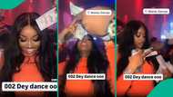 Davido’s Chioma picks money sprayed on her at nightclub in funny video: “Put it in my bag”