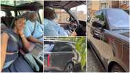 Nigerian lady shows off dad's N126.7m Range Rover Autobiography, dances with joy beside him