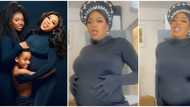 New mum Toyin Lawani shares video showing how she went into labour during family photoshoot with her kids