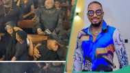 Junior Pope: Moment late actor's 1st son broke down in tears amid funeral goes viral