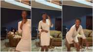 Young lady dances in front of her mum with confidence, woman keeps pressing phone, video stirs reactions