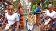 23-year-old Nigerian lady in tears as women shave her hair after the death of her husband, video melts hearts